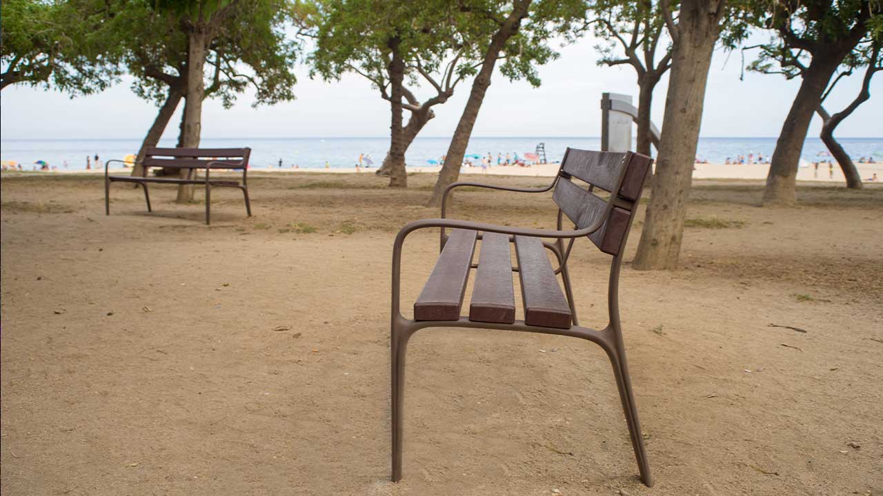 Citizen Eco Benches opposite Mataró Beach
